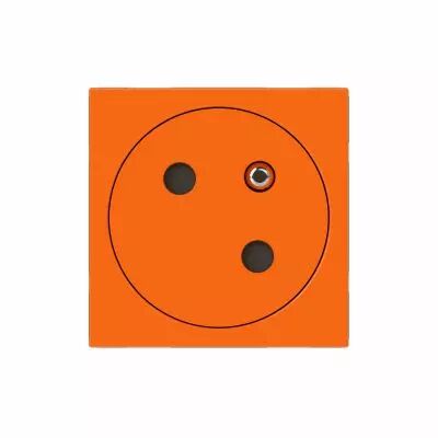 Prise de courant 2P+T Surface Mosaic Link raccordement lat�ral 2 modules -orange (077189L)