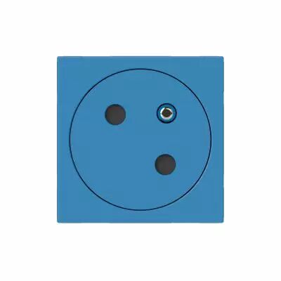 Prise de courant 2P+T Surface Mosaic Link raccordement lat�ral 2 modules - bleu (077191L)