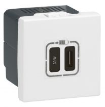 Chargeur simple USB Mosaic Type-C 3A 30W power delivery 2 modules - blanc (077585L)