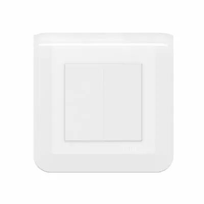 Double interrupteur ou va-et-vient Mosaic 10A blanc complet avec plaque (099201)