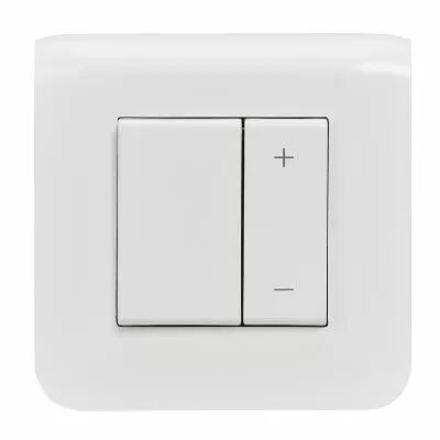 Variateur toutes charges Mosaic 2 fils blanc complet avec plaque (099213)