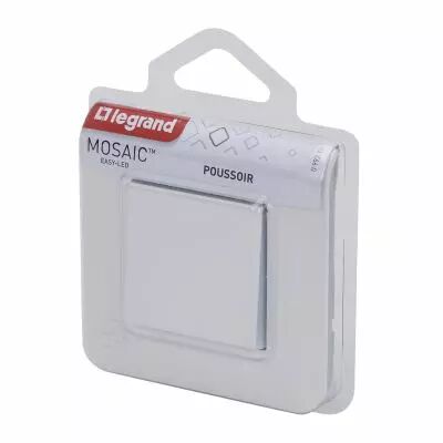 Poussoir simple Mosaic 6A � griffes blanc complet avec plaque (099215)