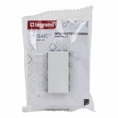 Poussoir Mosaic Easy-Led 6A 1 module - blanc (099410)