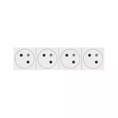 4x2P+T Surface Mosaic Link inclin�e � 45� pr�c�bl�es 8 modules - blanc (099423)