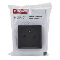 Prise de courant Surface Mosaic 2 modules - noir mat (099444)