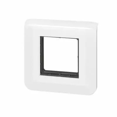 Plaque Mosaic avec support � vis pour 2 modules - blanc (099472)