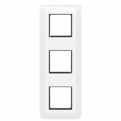 Plaque Mosaic avec support pour 3 x 2 modules montage vertical - blanc (099475)