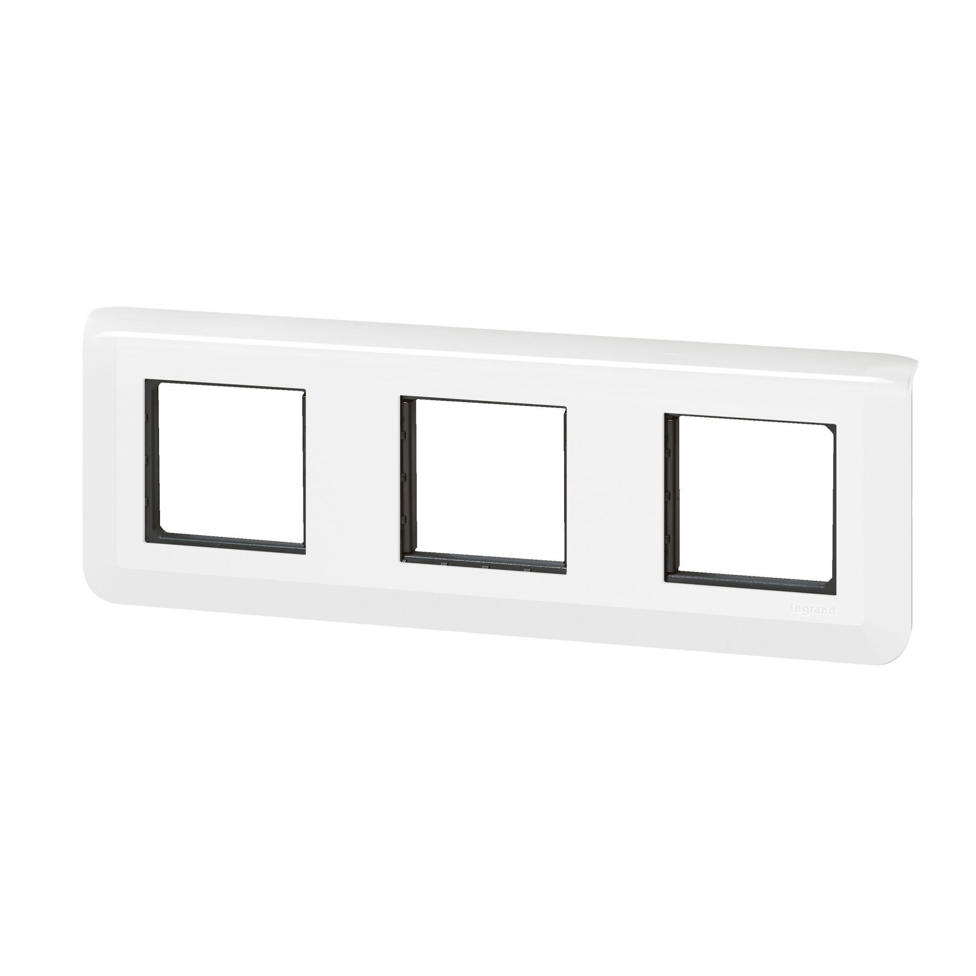 Plaque interrupteur Legrand Mosaïc 8 commandes horizontal