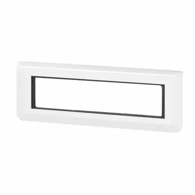 Plaque Mosaic avec support pour 8 modules montage horizontal - blanc (099479)