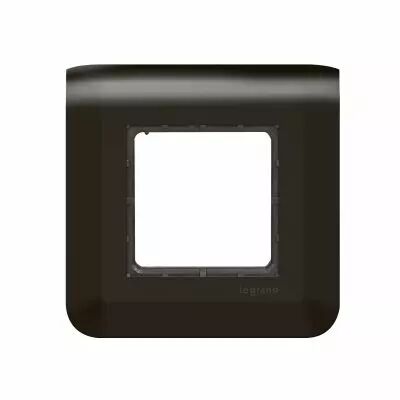 Plaque Mosaic avec support � vis pour 2 modules - noir mat (099480)