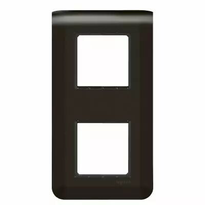 Plaque Mosaic avec support pour 2 x 2 modules montage vertical - noir mat (099481)