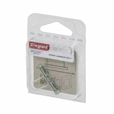 Voyant lumineux Mosaic Easy-Led 230V avec rep�re gris (099492)
