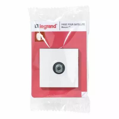 Prise TV typeF � visser Mosaic blanc - 2 modules (099623)
