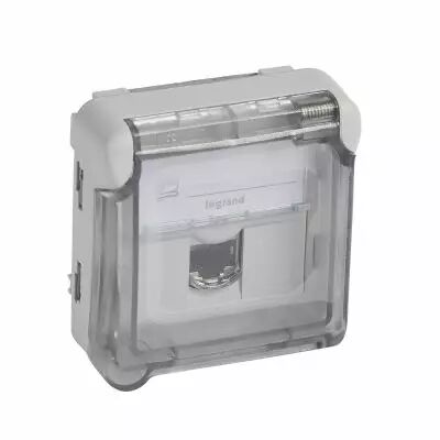 Prise RJ45 �tanche cat�gorie6A STP Plexo composable IP55 gris (069559)