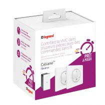 Prêt à poser Céliane ajouter une cde VMC 1 cde sans fil + micromodule - blanc (067764)