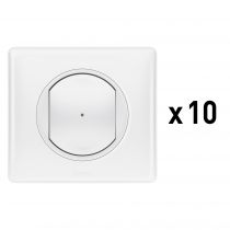 Lot 10 Inter connectés avec neutre (option variateur) blanc Céliane With Netatmo (100066)