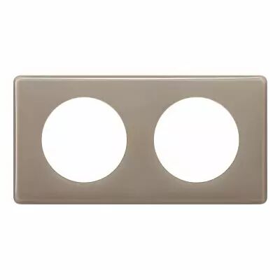 Plaque C�liane Laqu� 2 postes - finition Galet (066612)