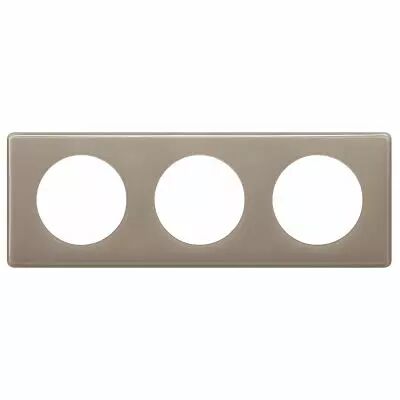 Plaque C�liane Laqu� 3 postes - finition Galet (066613)