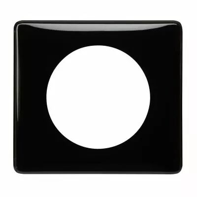 plaque c�liane laqu� 1 poste - finition noir (066681)