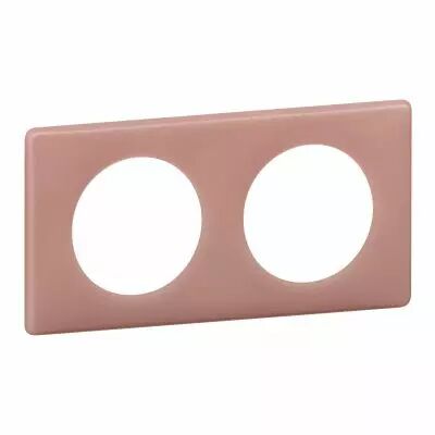 Plaque C�liane Poudr� 2 postes - finition Vieux rose (066762)
