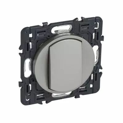 Interrupteur Va et vient 10 AX complet C�liane Titane (067706)