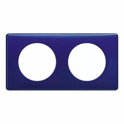 Plaque C�liane M�tal 2 postes - finition Nuit d'Encre (068782)