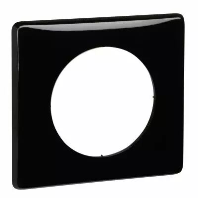 Plaque C�liane - Laqu� Noir - 1 poste (098826)
