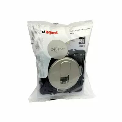 Prise RJ 45 multim�dia C�liane cat�gorie6 STP livr�e avec Enjoliveur Titane (099510)