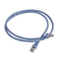 Cordon Linkeo catégorie6 FTP - PVC bleu/vert - longueur 1m (632760)