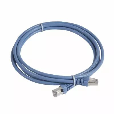 Cordon Linkeo cat�gorie6 FTP - PVC bleu/vert - longueur 2m (632761)