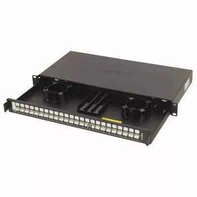 Tiroir optique coulissant 19pouces LCS� avec 24 connecteurs LC duplex multimodes (032162)