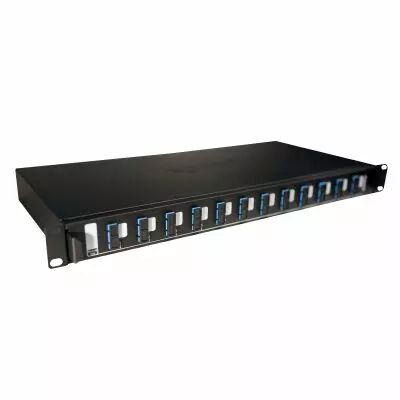 Tiroir optique coulissant 19pouces LCS� avec 12 connecteurs SC duplex monomode (032164)