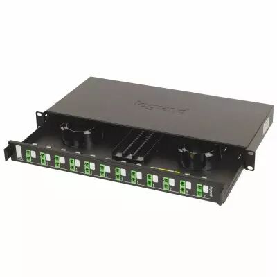 Tiroir optique coulissant 19pouces LCS� + 12 connecteurs SC APC duplex monomode (032166)
