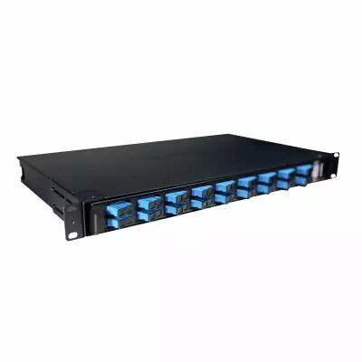 Tiroir optique rotatif 19pouces LCS� �quip� de 18 connecteurs SC duplex monomode (032174)