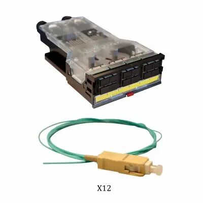 Cassette LCS� fibre optique avec bloc SC duplex -12 fibres multimode 50/125?m (032182)