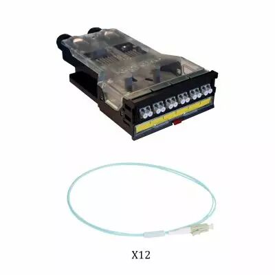 Cassette LCS� fibre optique avec bloc LC duplex -12 fibres multimode 50/125?m (032183)
