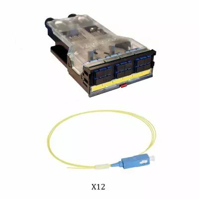 Cassette LCS� fibre optique avec bloc SC duplex 12fibres monomode 9/125 ?m (032186)