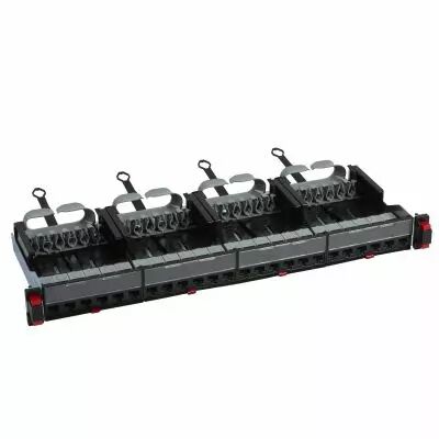 Panneau de brassage droit 19pouces 1U LCS� cat5e avec 24 connecteurs RJ45 UTP (033750)