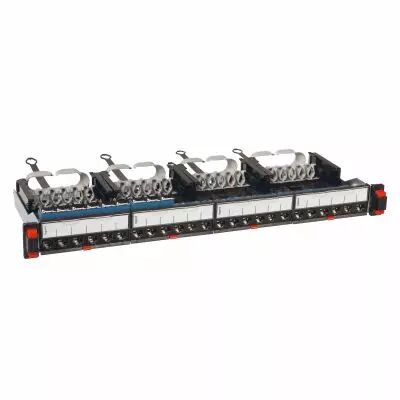 panneau brassage droit 19pouces 1u lcs� cat�gorie 6 avec 24 connecteurs rj45 ftp (033761)