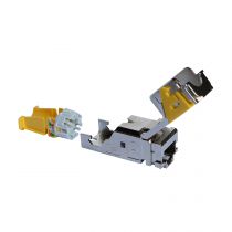 Lot de 6 connecteurs RJ45 cat.6A LCS³ pour panneau brassage UTP droit et angle (033773)