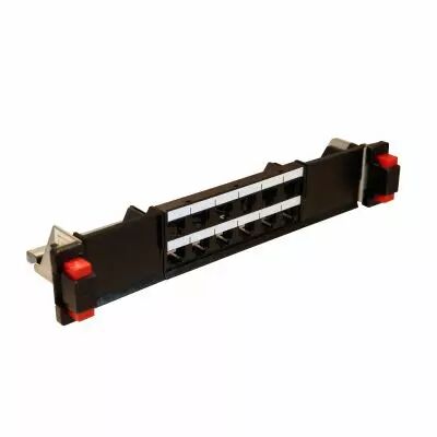 panneau brassage 10pouces droit 1u � �quiper 12 connecteurs rj45 cat5e � cat6a (033799)