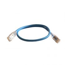 Cordon RJ45 LCS³ catégorie6 Haute Densité F/UTP blindé 100ohms - 0,5m -LSOH bleu (051540)