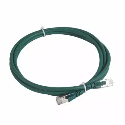 Cordon de brassage RJ45 - LSOH- cat.6A - 100 ohms - S/FTP blind�- L. 2 m -vert (051867)
