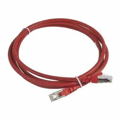 Cordon de brassage RJ45 - LSOH- cat.6A - 100 ohms - S/FTP blind�- L. 2 m -rouge (051871)
