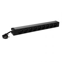 PDU 19pouces LCS³ 1U équipé de 9 prises 2P+T - cordon 3m avec fiche 2P+T 16A (646810)