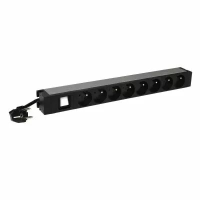 PDU 19pouces 1U LCS� interrupteur voyant 8x2P+T - cordon 3m avec fiche 2P+T 16A (646822)
