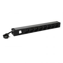 PDU 19pouces 1U LCS² interrupteur voyant 8x2P+T - cordon 3m avec fiche 2P+T 16A (646822)