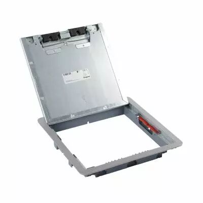 Couvercle m�tal rev�tement inox boite de sol version standard 16 ou 24 modules (088005)