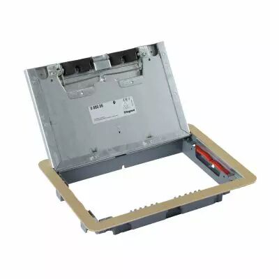 Couvercle m�tal rev�tement laiton boite de sol version standard 8 ou 12 modules (088006)