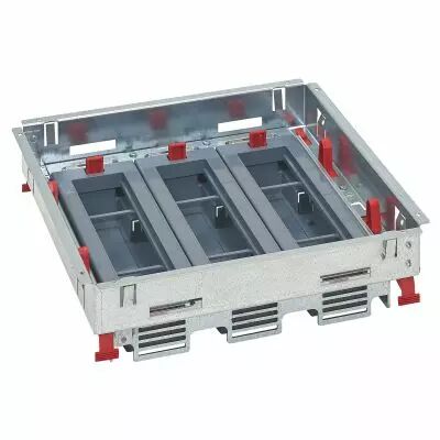 Kit support hauteur r�glable bo�te de sol std prises horiz 3 paniers 8 modules (088022)
